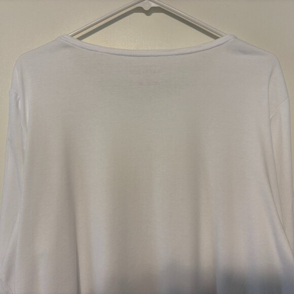 Talbots Womens Plus Classic White L/S Pima Crewneck Tee Shirt Top 2X 2024 - Picture 6 of 10